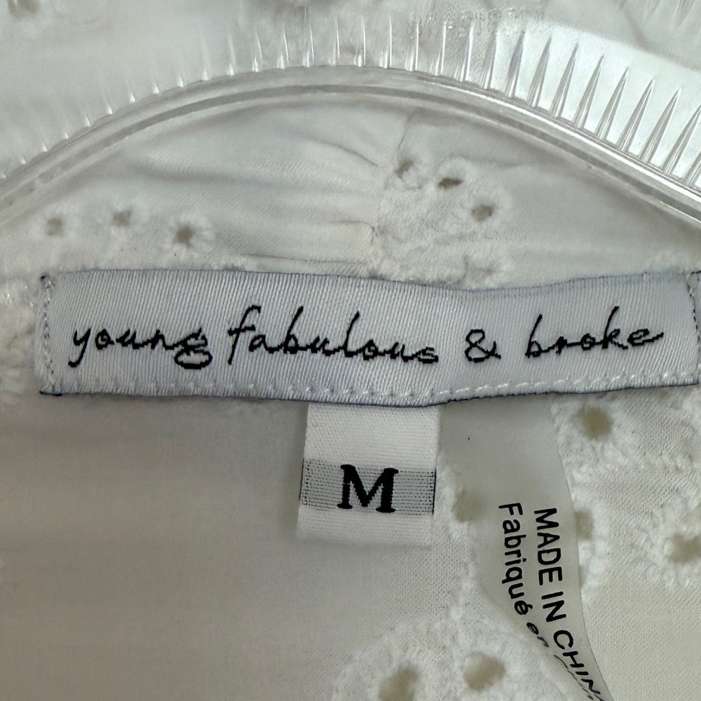 Young Fabulous & Broke White Floral Eyelet Wrap - Picture 7 of 9